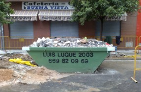 cuba de escombros reforma